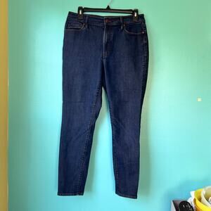 Ann Taylor LOFT Blue Jeans Cotton Blend Curvy High Waist Skinny Womens Size 6